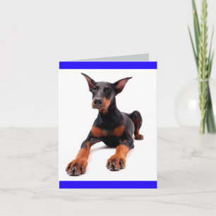 Cartão de Nota em Branco de Cachorro Filhote Dober
