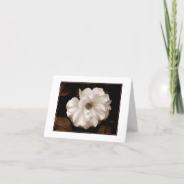 Cartão de Nota em Branco 'Spring Sepia Rose'