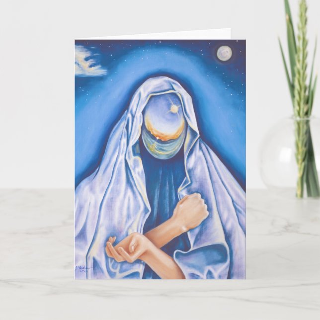 Cartão de Nota Espiritual "Madonna do Universo" (Frente)