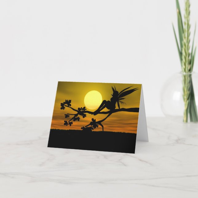 cartão de nota feericamente de Siluetts (Frente)