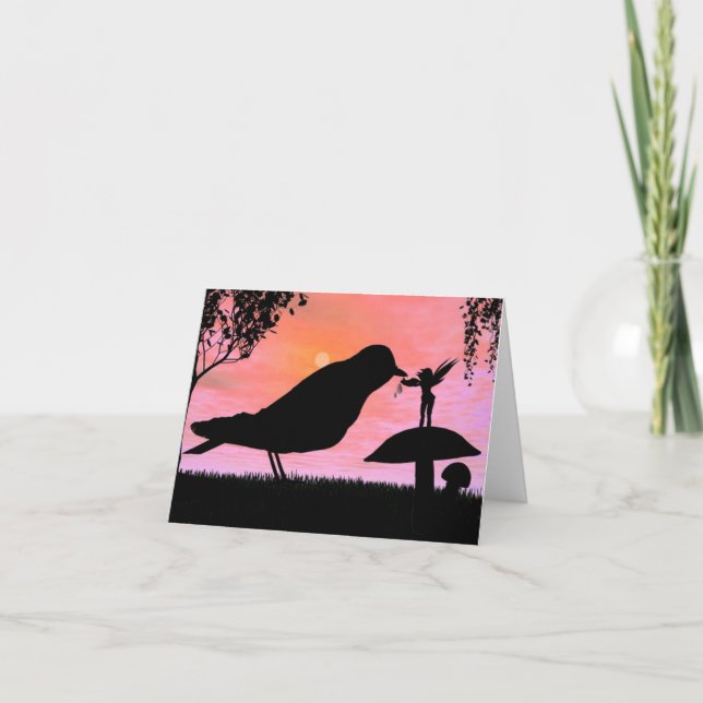 Cartão de nota feericamente do amigo (Frente)