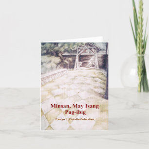 Cartão de nota filipino das histórias de amor