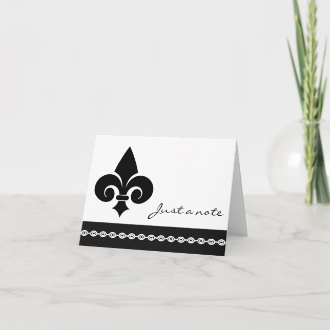 Cartão de Nota Fleur De Lis (Frente)