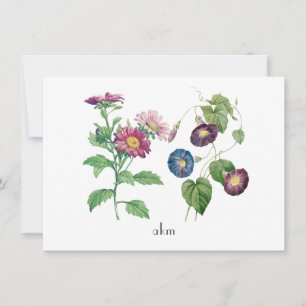 Cartão de Nota Flor de Aniversário de Setembro