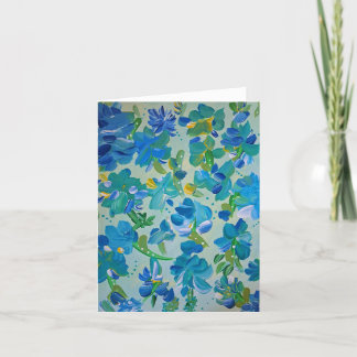 Cartão de Nota Floral de Wisteria Dream