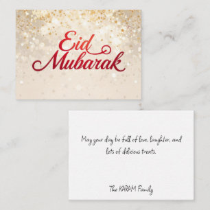 Cartão de Nota Floral Eid Mubarak