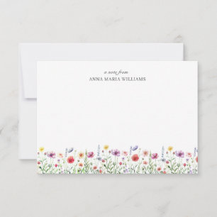 Cartão de Nota Floral Elegante Chic
