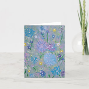 Cartão de Nota Floral Ervilha Doce