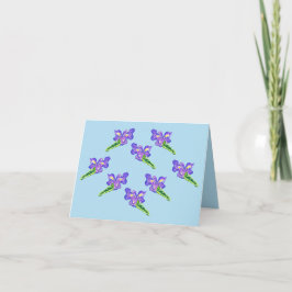 Cartão de Nota : Flores de Íris