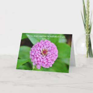 Cartão de Nota Flowers de Faith Pink Zinnia