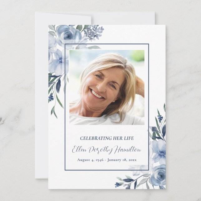 Cartão de Nota Fotográfica do Serviço Memorial (Frente)