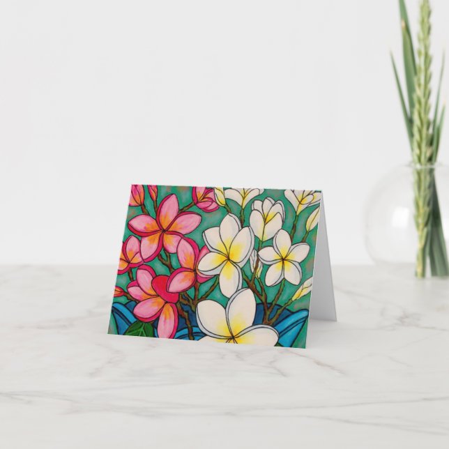 Cartão de Nota Frangipani (Frente)
