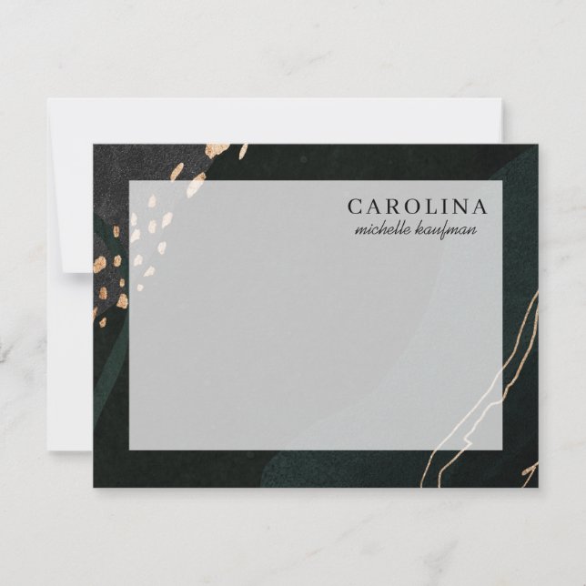 Cartão de Nota Geográfica Metálico (Frente)