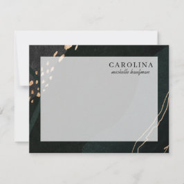 Cartão de Nota Geográfica Metálico