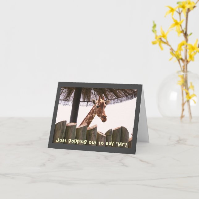 Cartão de Nota Giraffe (Flor Amarela)