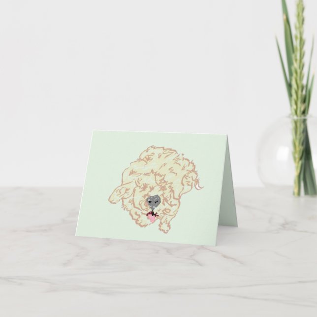 Cartão de nota: Goldendoodle (Frente)