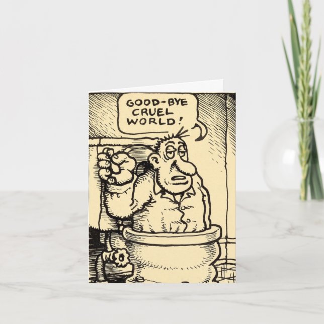 Cartão de Nota "Goodbye Cruel World" (Frente)