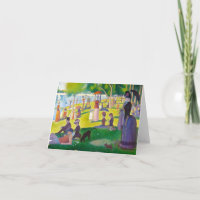 Cartão de nota grandioso de Jatte do La de Seurat