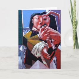 Cartão de Nota "Harlequin Flute" do Tom X
