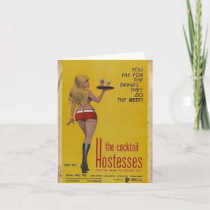 Cartão de Nota "Hostesses Cocktail" de Estilo Vint