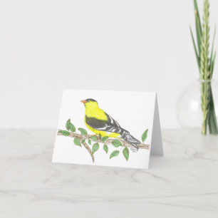 Cartão de Nota Inspiracional Goldfinch