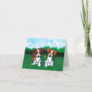 Cartão de Nota KiniArt Brittany Dog