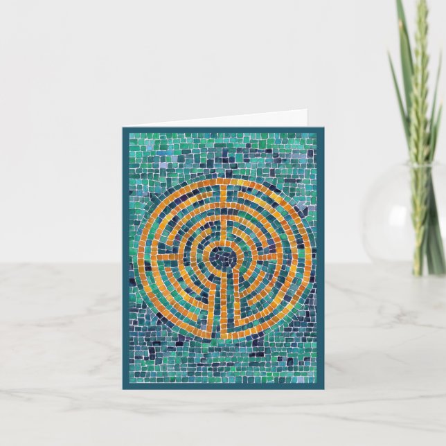 Cartão de Nota LABYRINTH II / Verde (Frente)