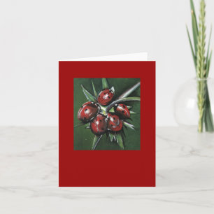 Cartão de Nota Ladybird - Vermelho