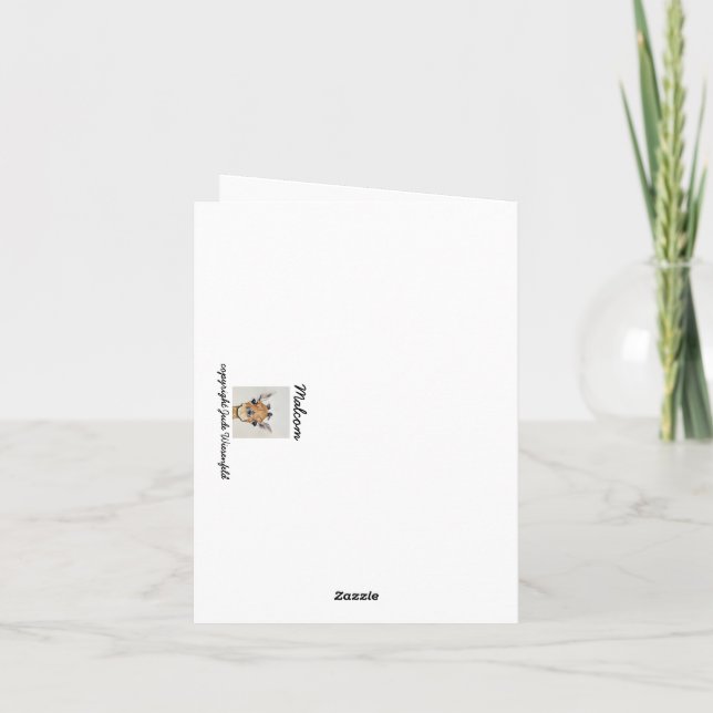 Cartão de nota Malcom com interior do vazio para m (Verso)