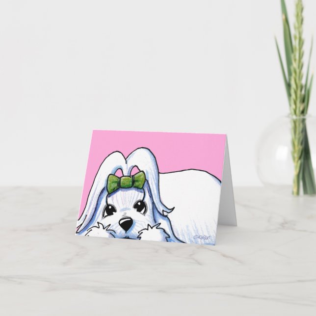 Cartão de Nota Maltês do Precioso KiniArt (Frente)