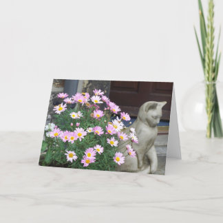 Cartão de nota: Margaridas cor-de-rosa