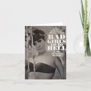 Cartão de Nota "Meninas Más Vão para o Inferno", E