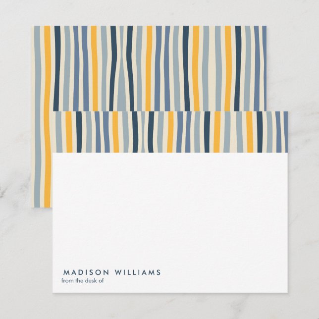 Cartão de Nota Moderna de Tendência de Na moda de  (Frente/Verso)