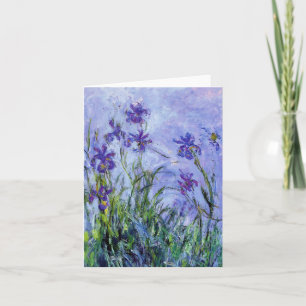 Cartão de Nota Monet Lilac Irises