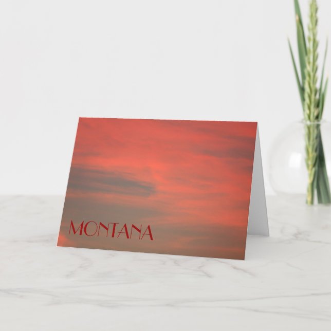 Cartão de Nota Montana Red Sky (Frente)