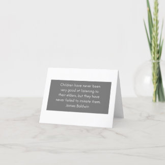 Cartão de Nota Motivacional James Baldwin