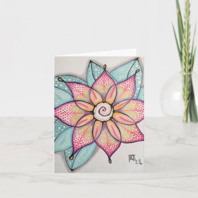 Cartão de nota original da arte (Frente)