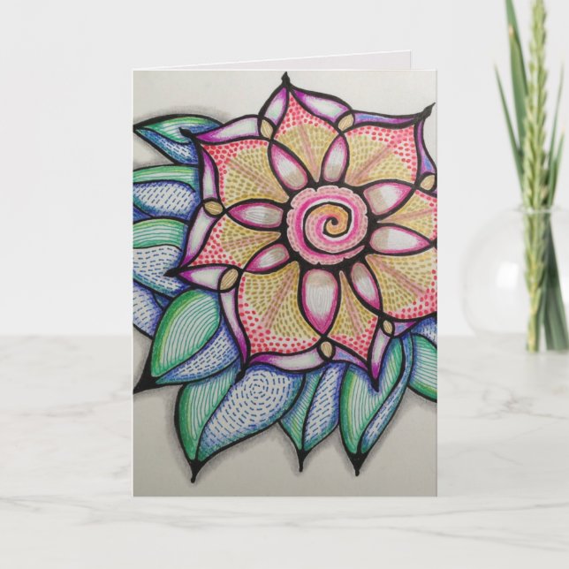 Cartão de nota original da arte, envelopes do (Frente)