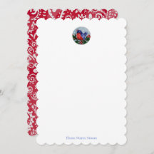 Cartão de nota paisley MCM Bird