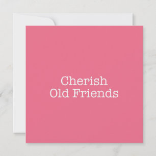 Cartão de Nota para Amigos Antigos da Cherish