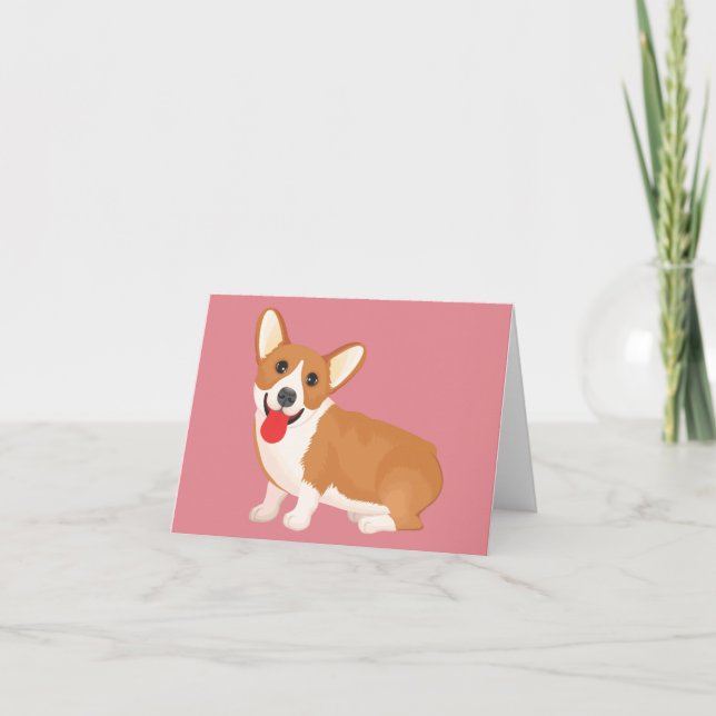 Cartão De Nota Para Cachorro De Corgi (Pembroke We (Frente)