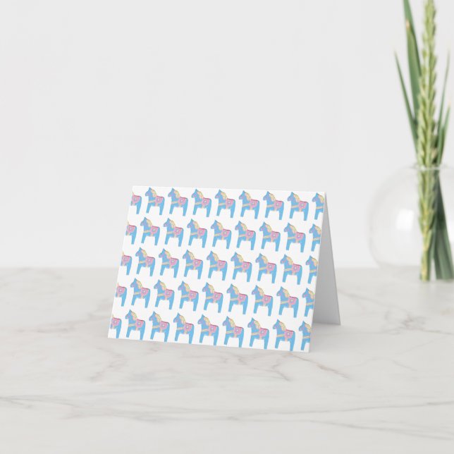 Cartão de Nota para Cavalo de Pastel (Frente)