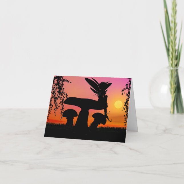 Cartão de Nota para Fada (Frente)