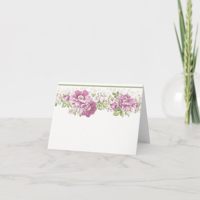 Cartão de Nota para Flores de País (Frente)