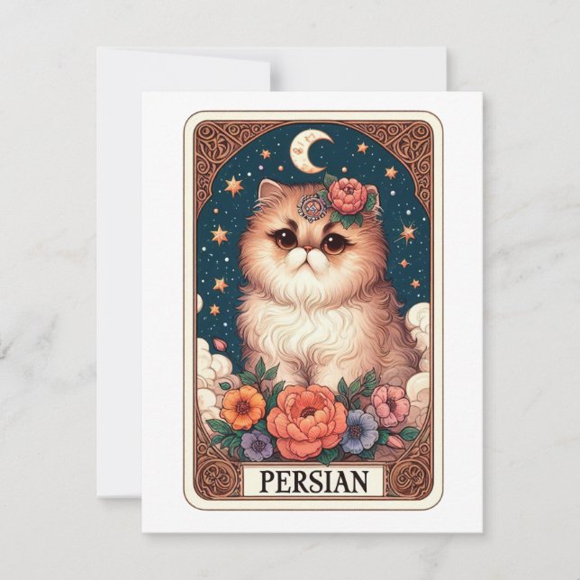Cartão de Nota para Gato Cortado (Frente)