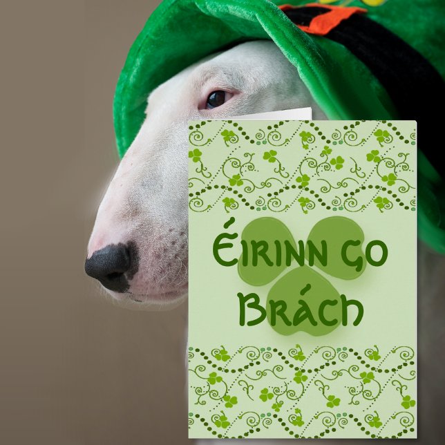 Cartão de Nota para o Eirinn go Brach Ireland Fore (Ireland Forever in Gaelic)
