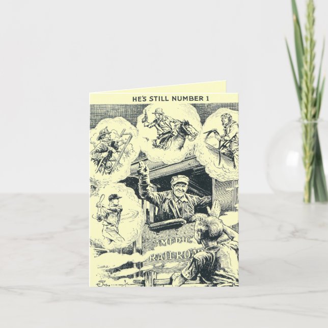 Cartão de Nota para o Engenheiro do comboio americ (Frente)