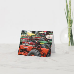 Cartão de Nota para o Trator Antigo: Muitos trator