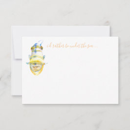 Cartão de Nota para Peixe Tropical de Cores Aquáti