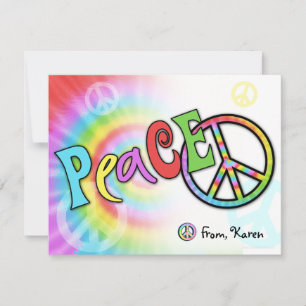 Cartão de Nota PEACE Colorido